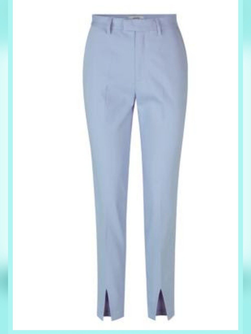 Light Baby Blue Straight Leg Dress Pants With Slits S